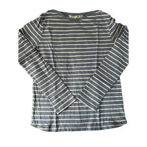 Fatface Blue Grey Stripe Shirt size 12-13